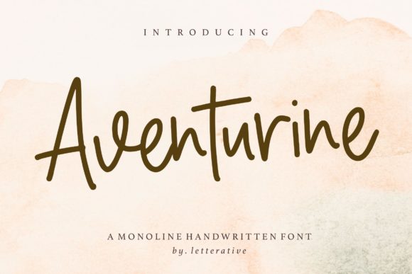 Aventurine: A Trendy Handwritten Font for Web Design