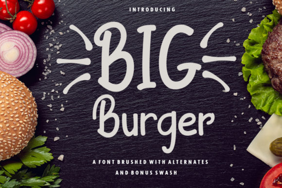 Big Burger: A Fun and Casual Handwritten Font for Creative Projects