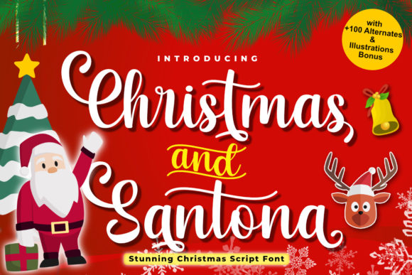 Christmas and Santona: A Charming Handwritten Font for Editorial Design