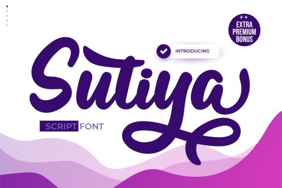 Discover Sutiya: A Charming Calligraphy Script Font
