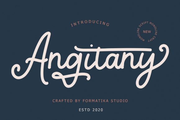 Elevate Your Brand with Angitany: A Stylish Handwritten Font