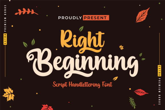 Right Beginning: A Handwritten Font for Crafters and Creators